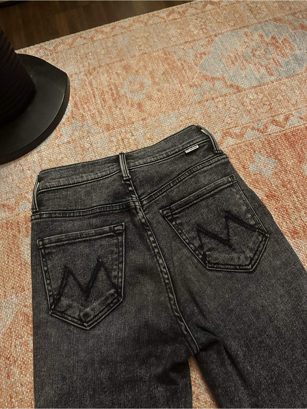 MOTHER - Stunner Zip Ankle Step Fray Skinny Jeans in Train Stops grey size 24 - Picture 9 of 12